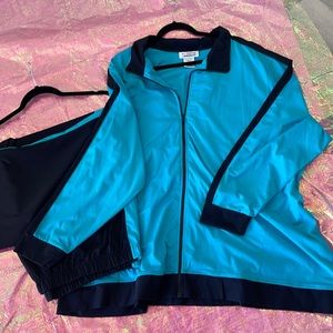 All American Comfort Black and Blue Sweat Suit